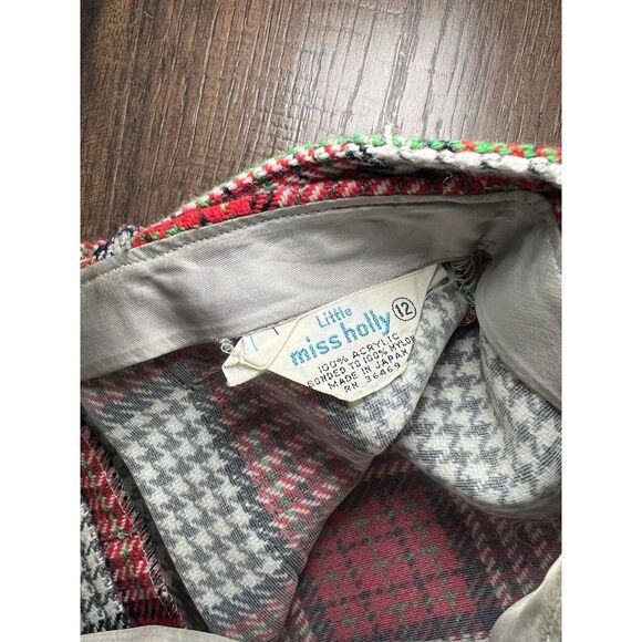Red Plaid XS-S Mini Skirt Japan VTG Preppy Clueless Mean Girls Y2K 60s-70s - Picture 4 of 8